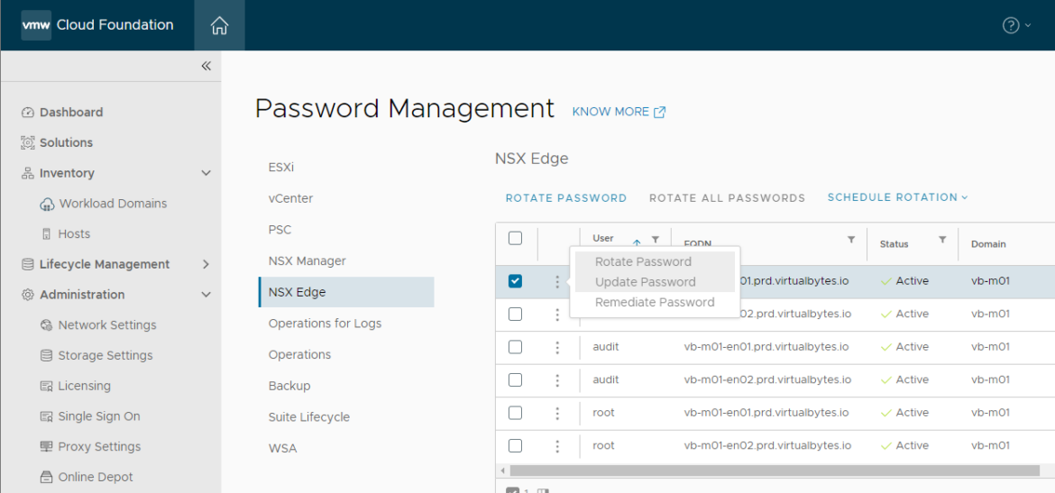 VMware Cloud Foundation 5.x – SDDC Manager Password Operations Not ...