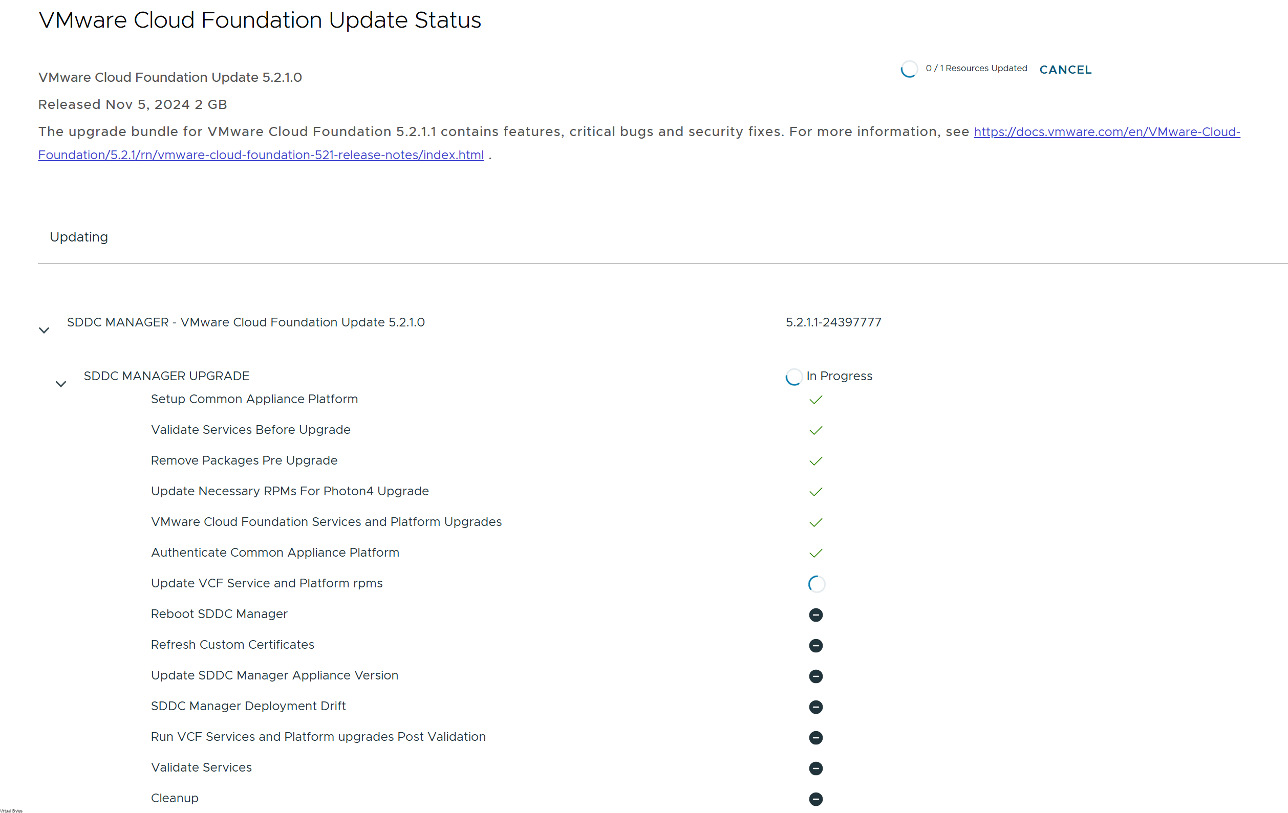 VMware Cloud Foundation 5.2.1.1 – Virtual Bytes